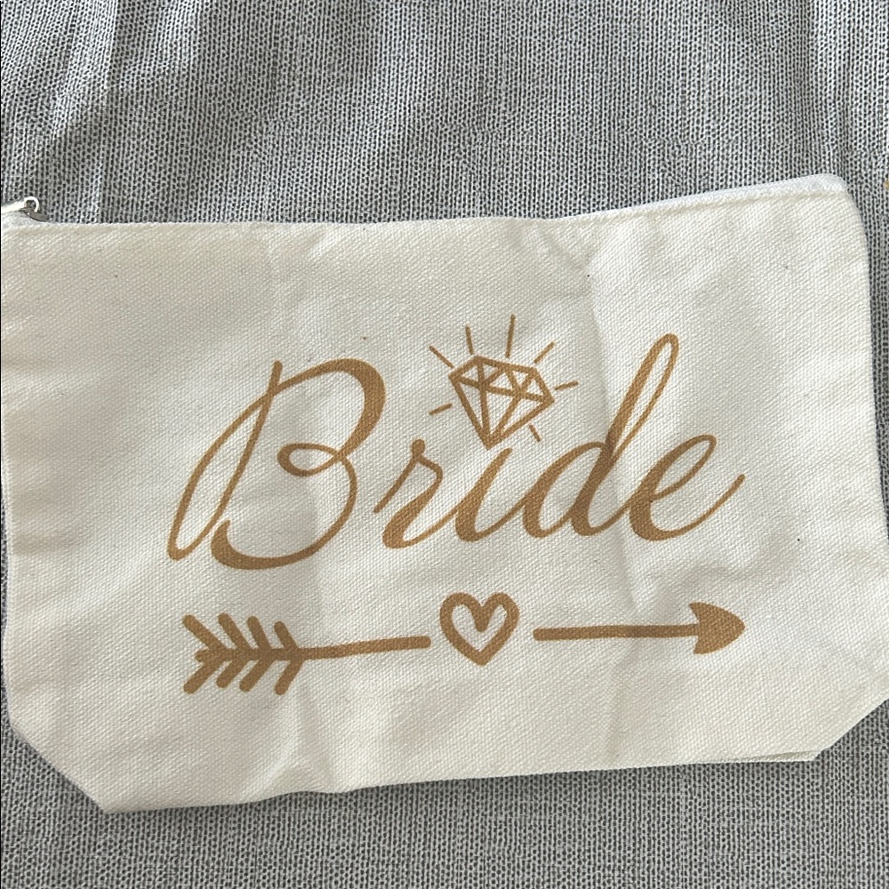 Gold and Cream Bride Pouch